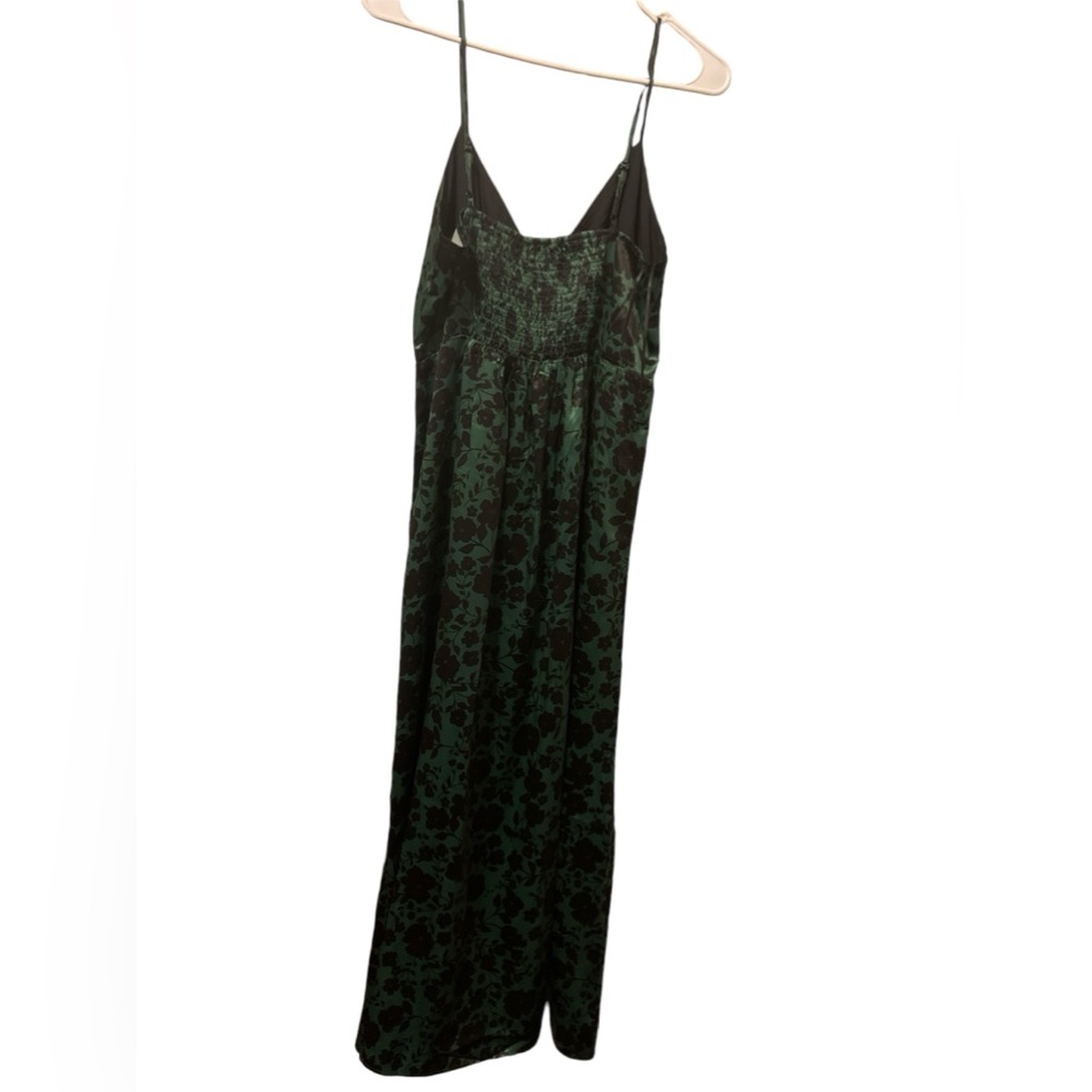 NSR Maxi Dress Dark Green With Flowers Size Small NWT - Picture 3 of 6